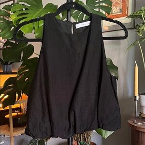 Mango LYOCELL-BLEND TOP WITH PUFFED HEM